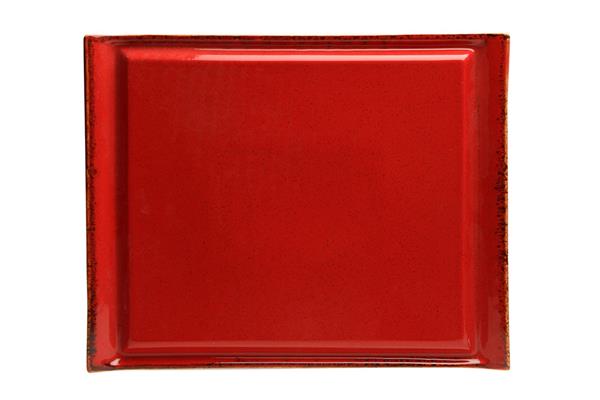 Блюдо для стейка RED фарфор, 320х260 мм, h 12 мм, красный Seasons Porland 538136 красный