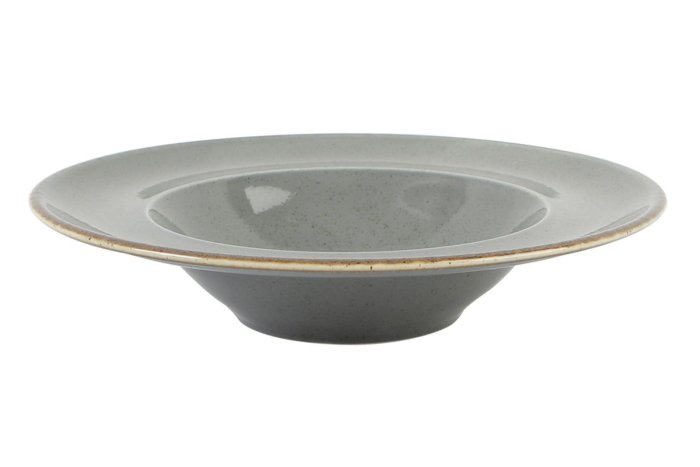 Тарелка глубокая Seasons DARK GREY 260 мм с полями фарфор цвет темно-серый Porland 173925 темно-серый