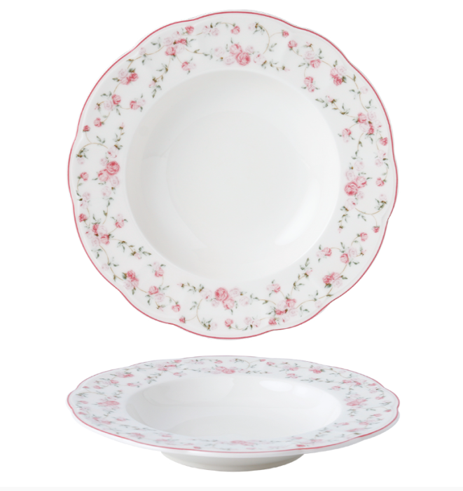 Тарелка глубокая  Retro Ritz-La Vie En Rose 275 мл d 230 мм  Noble 305004A-G001-K007