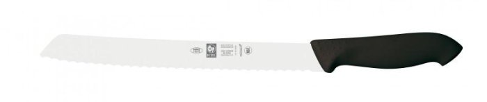 Нож для хлеба 255/375 мм черный, с волн.кромкой, HoReCa Icel 281.HR09.25