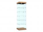 Торговая витрина Cryspi LB V (L 500V, 536x536x1971, остеклённый, бук)