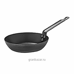 Сковорода; голуб.сталь; D=45,H=10,L=85см; серый Paderno 11716-45