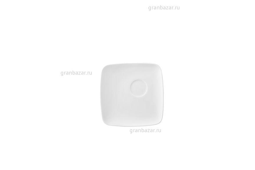 Блюдце 120x120 мм квадратное без полей с приподнятым краем Vital Square /12/ Ariane AVSARN14012