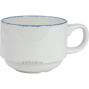Чашка кофейная «Блю дэппл»; фарфор; 100мл; D=6.5,H=5,L=8.5см; белый,синий Steelite 1710 0234