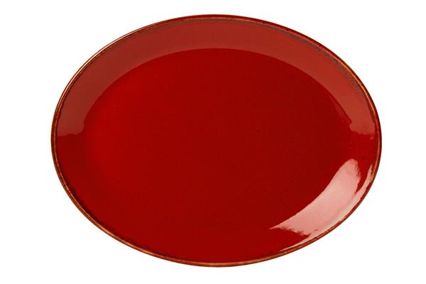 Блюдо овальное RED фарфор, 360х270 мм, h 33 мм, красный Seasons Porland 112136 красный