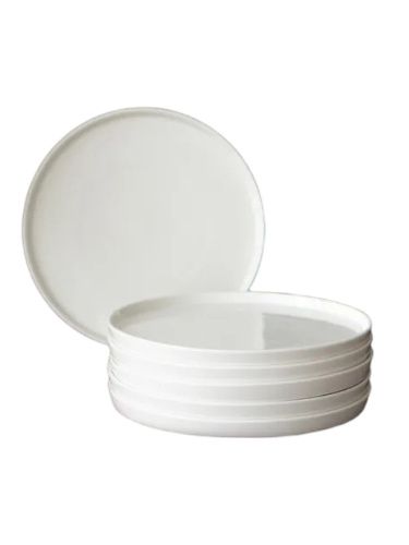Тарелки Sola десертные, круглые, плоские с бортом, 150 мм, 6 шт. набор, фарфор Коралл