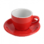 Чашка с блюдцем Barista 80 мл, красный цвет, P.L. Proff Cuisine HJ13083-80SET-185C