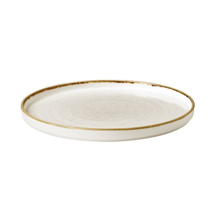 Тарелка мелкая CHEFS Walled с прямым бортом Stonecast d210мм h20мм Barley White Churchill SWHSWP211