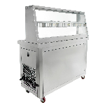 Фризер для жаренного мороженого Foodatlas KCB-2Y (контейнеры, стол для топпингов, 2 компрессора)