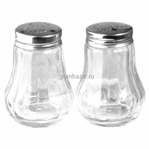 Набор д/специй соль+перец; стекло,сталь; 40мл; D=30,H=68,L=45,B=45мм; прозр.,металлич. Prohotel BF-2102