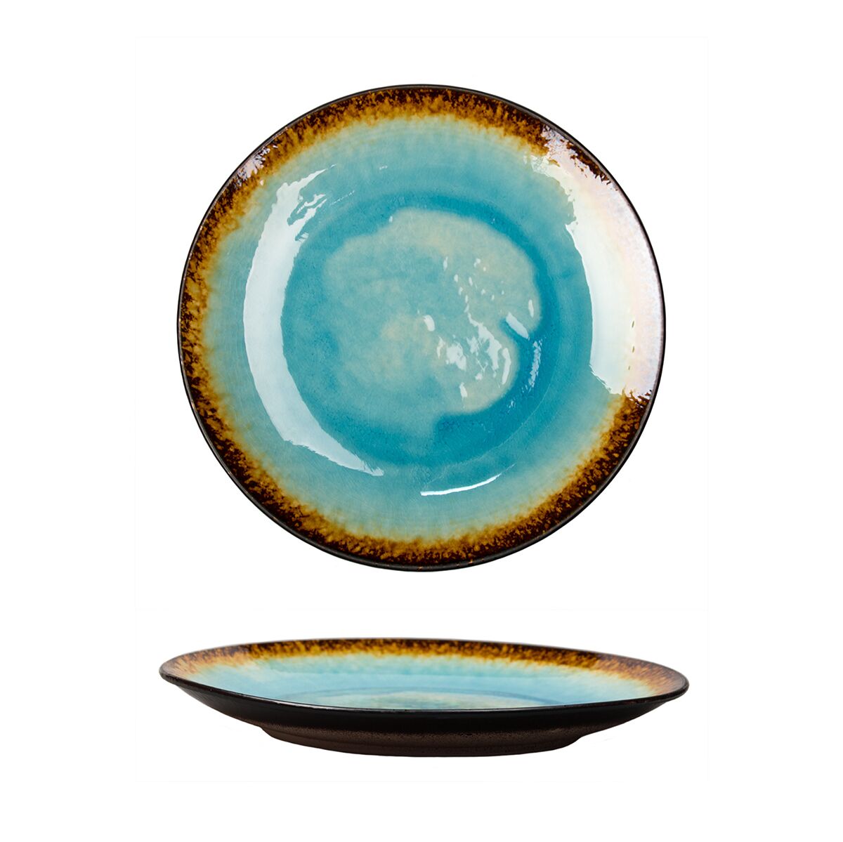 Тарелка d=270 мм, каменная керамика, Blue Spider Silk Stockholm P.L. Proff Cuisine JM2301-Blue