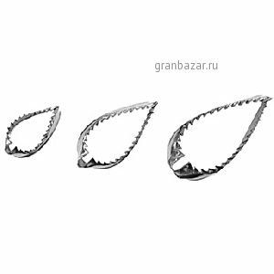Набор ножей д/декор.нарезки овощей (3шт); сталь; L=12.5,B=5.5см; металлич. Paderno 48286-47