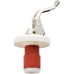 Пробка д/бутылок с рычагом; сталь,резина; D=15,H=75,B=50мм; белый Ghidini 57