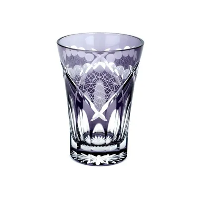 Стакан «Хризантема и веер» стекло 240мл D=75,H=105мм фиолет. Tajima Glass TK21-001-1V