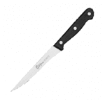 Нож кухонный универсальный; сталь нерж.,пластик; H=130,L=250/130,B=17мм; металлич.,черный Труд Вача
