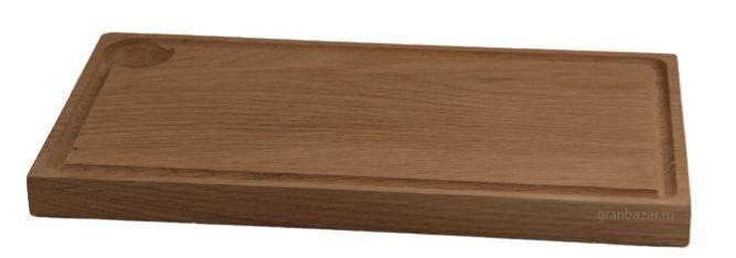 Доска для стейка 320x170x20 мм с бороздкой, дуб Linden 55092