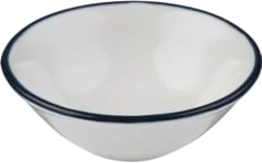 Соусник Modest Navy фарфор, 60 мл, D=100 мм, белый/синий ID Fine
