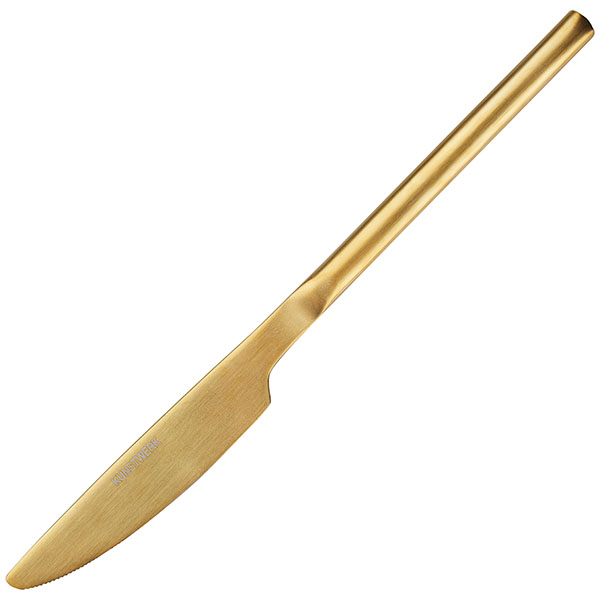 Нож столовый «Саппоро бэйсик»; сталь нерж.; L=220мм; золотой, матовый Kunstwerk S049-5g