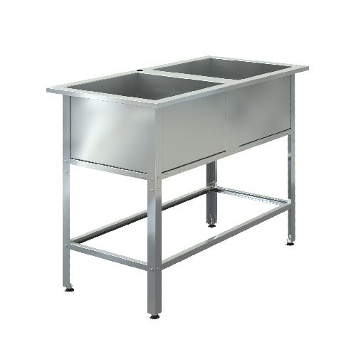 Ванна моечная ВМС-С-2/500 (1200х600х850) (мойка AISI201)