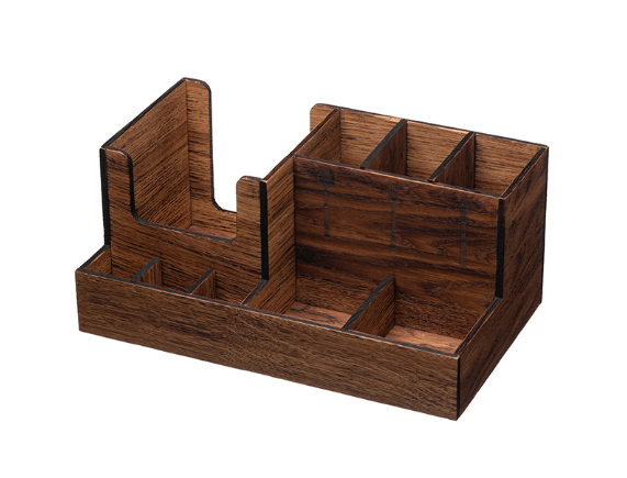 Органайзер для столовых приборов; дуб; H=140, L=310, B=185 мм PPwood Q827F-08N