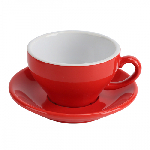 Чашка с блюдцем Barista 200 мл, красный цвет, P.L. Proff Cuisine HJ13081-200SET-185C