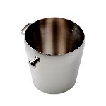 Ведро для льда 1,0 л. нерж. d=125 мм., с нерж. щипцами MGsteel /1/48/