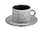 Чайная пара «Млечный путь» фарфор 200 мл D=155, H=65, L=80 мм черный, серый Борисовская Керамика ФРФ88802353