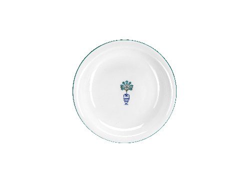 Тарелка глубокая Vaso Piccolo 210 мм, кант зеленый, Porland DS13