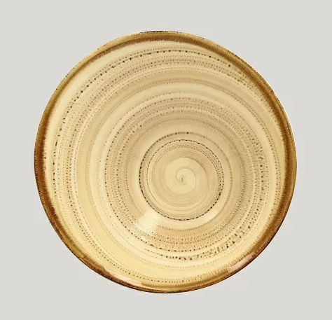 Ассиметричная тарелка Porcelain Twirl Beach 650 мл, 220х90 мм RAK TWBUBA22BE