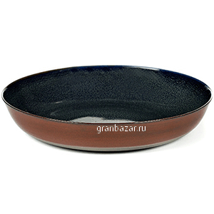 Блюдо глубокое; керамика; D=21,H=4см; синий,коричнев. Serax B5116141
