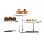Подставка фуршетная стойка Fresh 12.24 610х170х270 мм нерж. + 3 блюда керам P.L Proff Cuisine SCBS 9284
