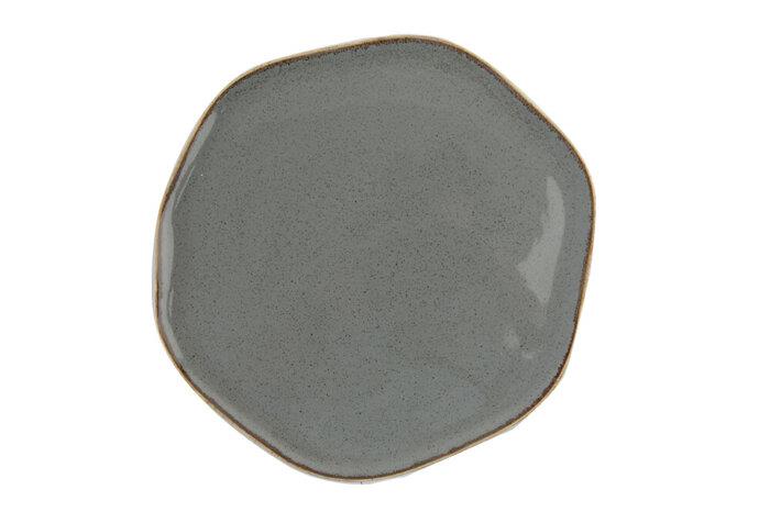 Тарелка Seasons DARK GREY с волнообразным краем 270 мм фарфор цвет темно-серый Porland 186427 темно-серый