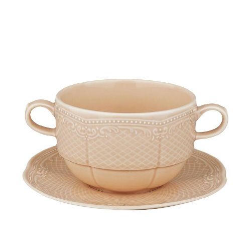 Бульонная пара Aristocrat Peach Tea 390 мл d 103 мм h70 мм Noble 313619+313009-PEACH [1]