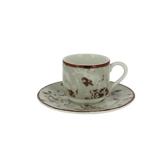 Блюдце RAK Porcelain Peppery для чашки 130 мм, h 17 мм, серый цвет BASA13PGY