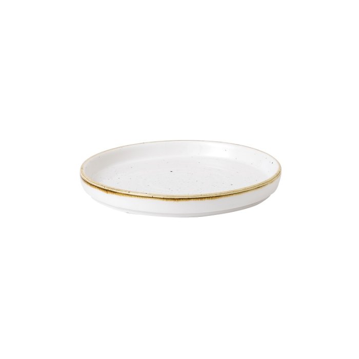 Тарелка мелкая CHEFS Walled с прямым бортом Stonecast d157м h20мм Barley White Churchill SWHSWP161