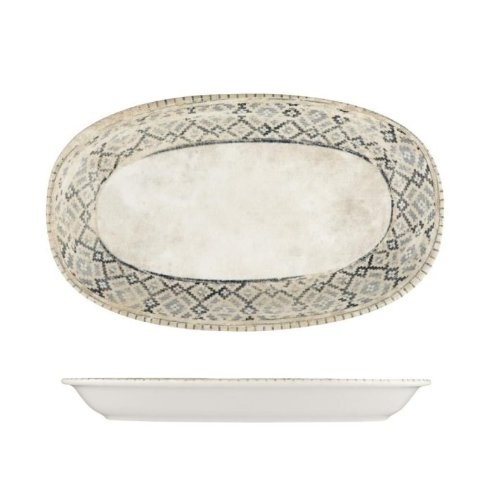 Блюдо овальное 290х175 мм h 32 мм Rug By Bone Innovation [bb] [6]