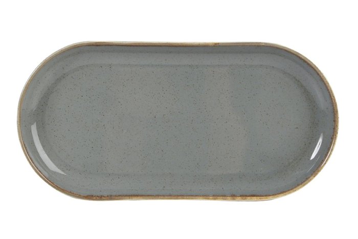 Блюдо Seasons DARK GREY овальное 300х150 мм фарфор Porland 118130 темно-серый