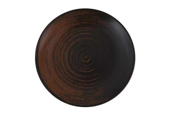 Тарелка мелкая без борта BROWN фарфор, d 250 мм, h 30 мм Porland 187625 LYKKE BROWN