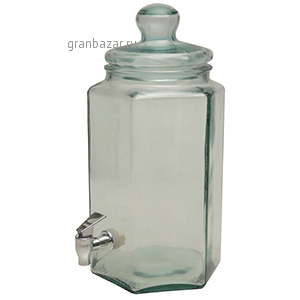 Банка-емкость с краном; стекло; 6л; H=40см; прозр. San Miguel 5154G20