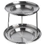 Этажерка 2-х ярусная d=170/200 мм. h=160 мм. для морепродуктов нерж. MGprof /1/