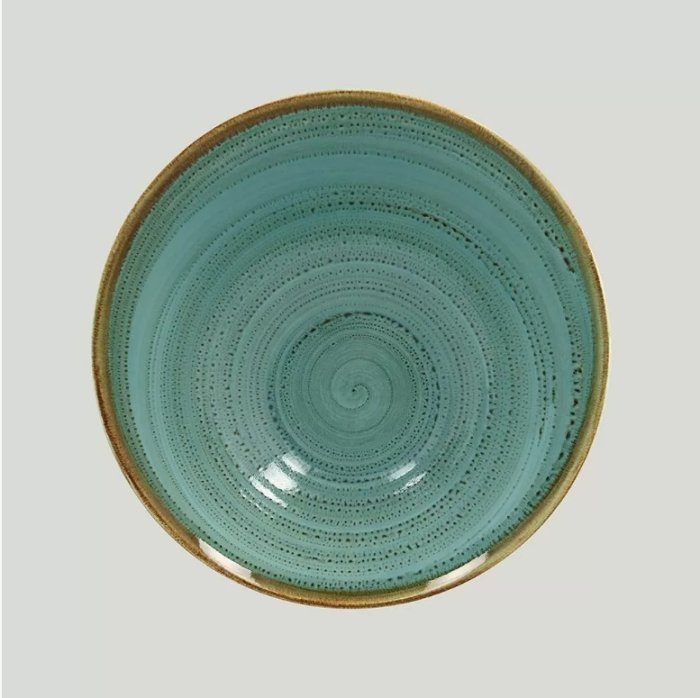 Ассиметричная тарелка Porcelain Twirl Lagoon 1,6 л, 290x140 мм RAK TWBUBA29LA