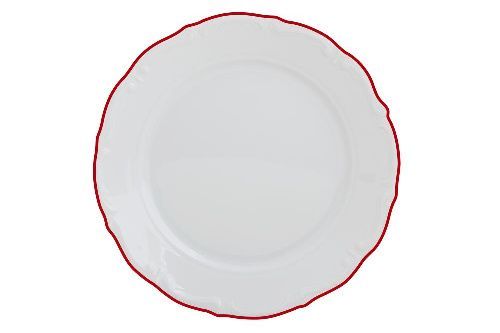 Тарелка мелкая MARIA RED 270 мм, кант красный Porland