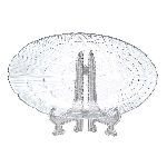 Тарелка мелкая овал. "Атлантис"; стекло; L=240мм B=147мм; прозрач. Pasabahce 10238/b