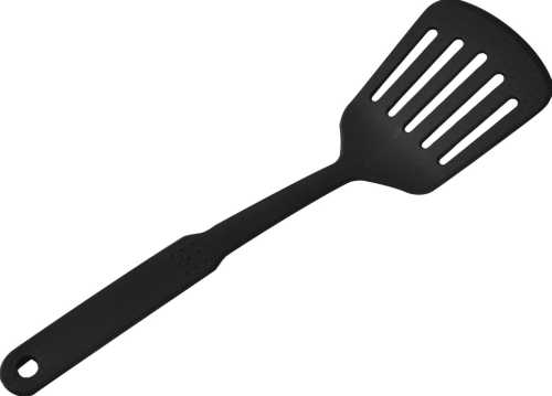 Лопатка 100х88 мм 315 мм перфорированная пласт. черная (до 210°C) P.L. Proff Cuisine NY-11STR