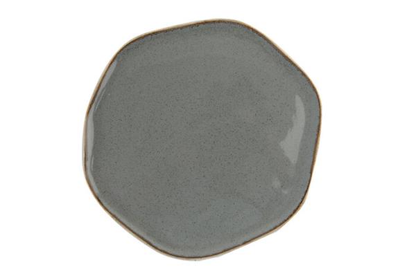 Тарелка волнообразная DARK GREY фарфор, d 210 мм, h 10 мм, серый Seasons Porland 186421 темно-серый
