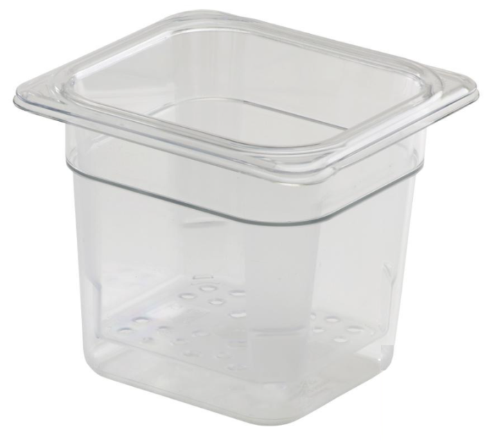Гастроемкость Cambro 1/6-15 с перфорированной вставкой 65CLRCW 135