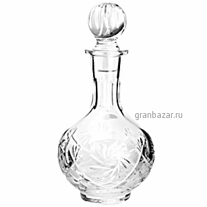 Графин «Мельница»; хрусталь; 350мл; D=104,H=224мм; прозр. Неман 4184-0.35