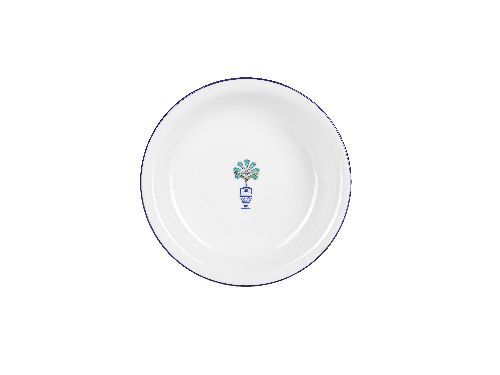 Тарелка глубокая Vaso Piccolo 210 мм, кант синий, Porland DS13
