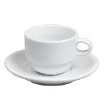 Кофейная пара Glory 90 мл d 67 мм h 50 мм белая фарфор Stackable P.L. Proff Cuisine 20416-13