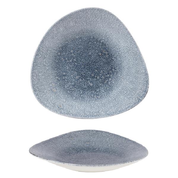Салатник треугольный мелкий Studio Prints Raku 238х158мм Topaz Blue Churchill RKTBTB231